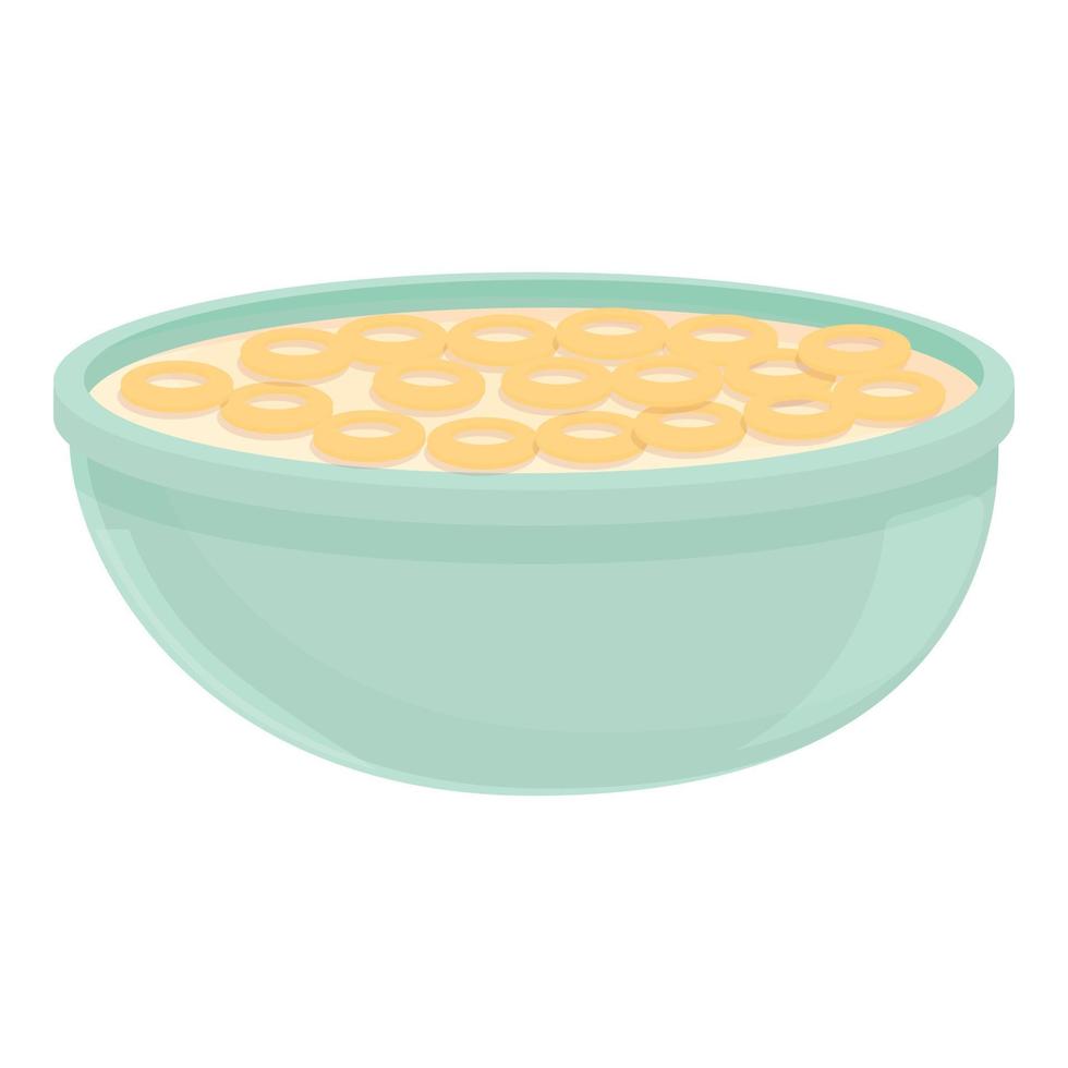 ontbijtgranen ontbijt yoghurt icoon tekenfilm vector. melk kom vector