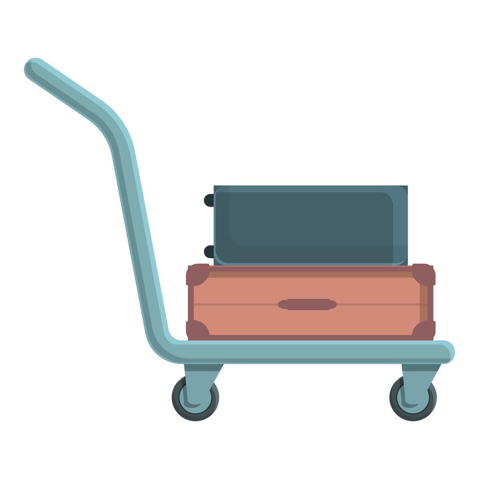 Mens bagage trolley icoon tekenfilm vector. reizen koffer vector