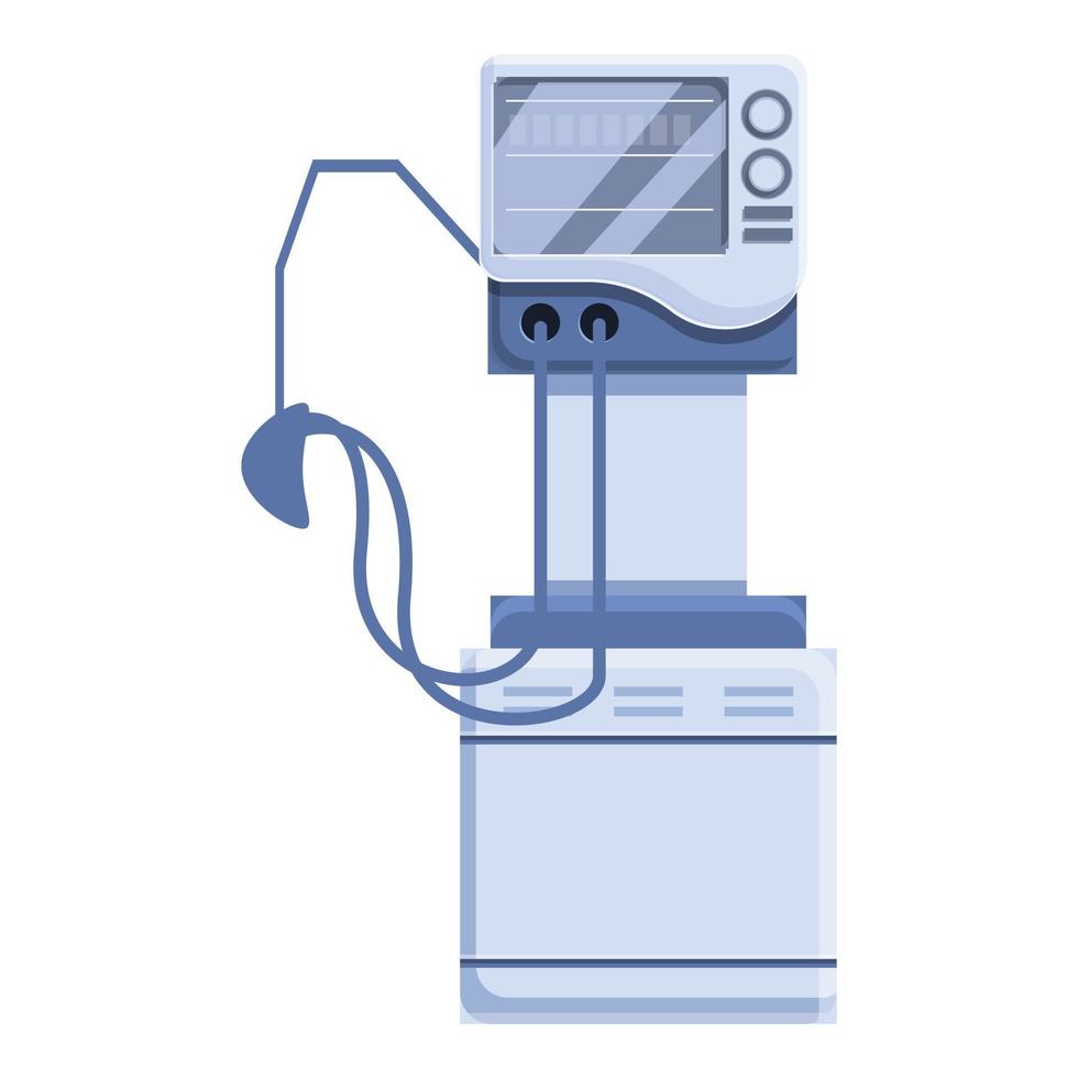 kliniek ventilator medisch machine icoon, tekenfilm stijl vector