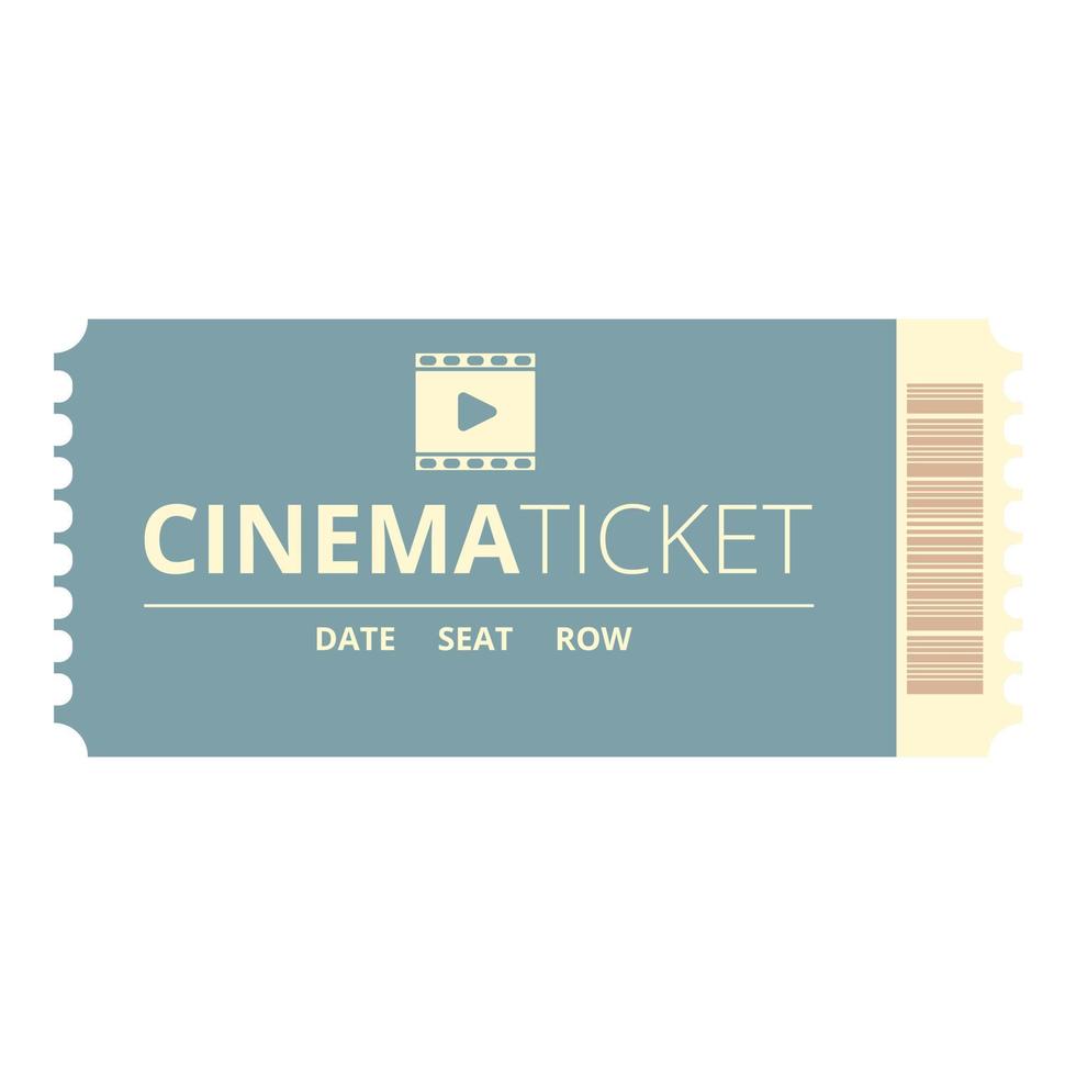 teken bioscoop ticket icoon tekenfilm vector. film film vector