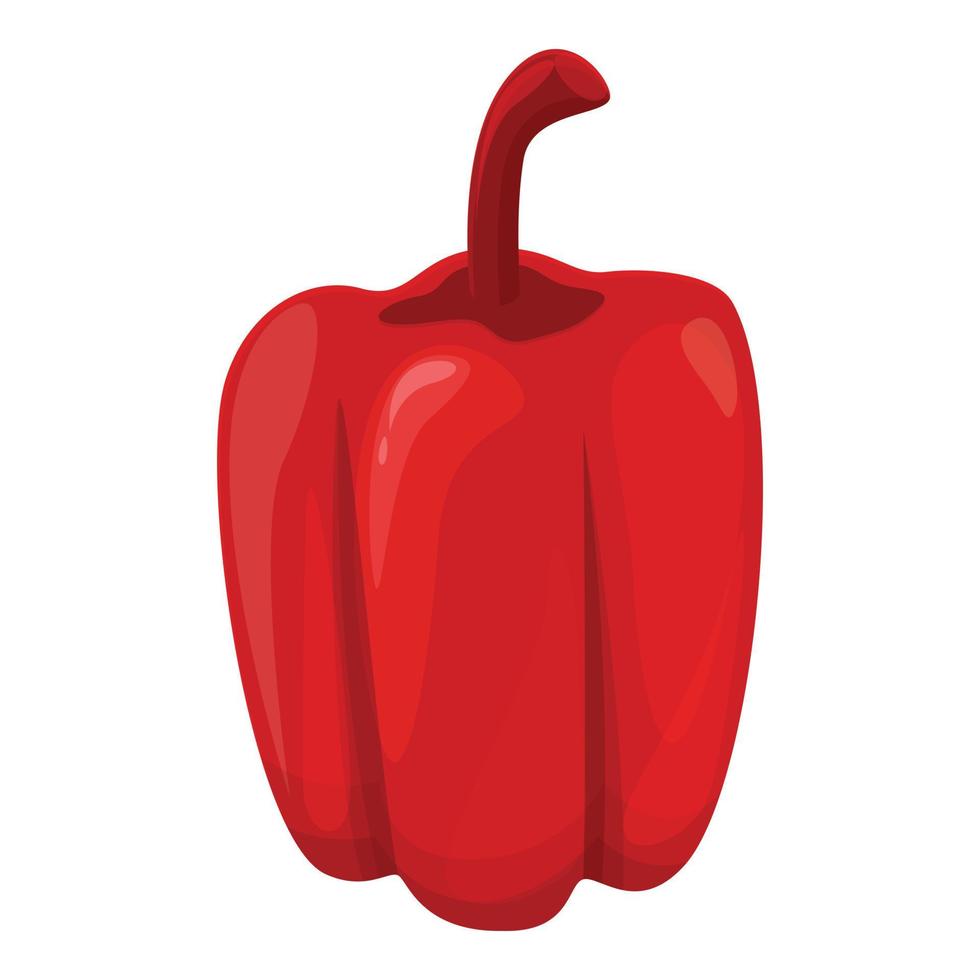 vitamine rood paprica icoon, tekenfilm stijl vector