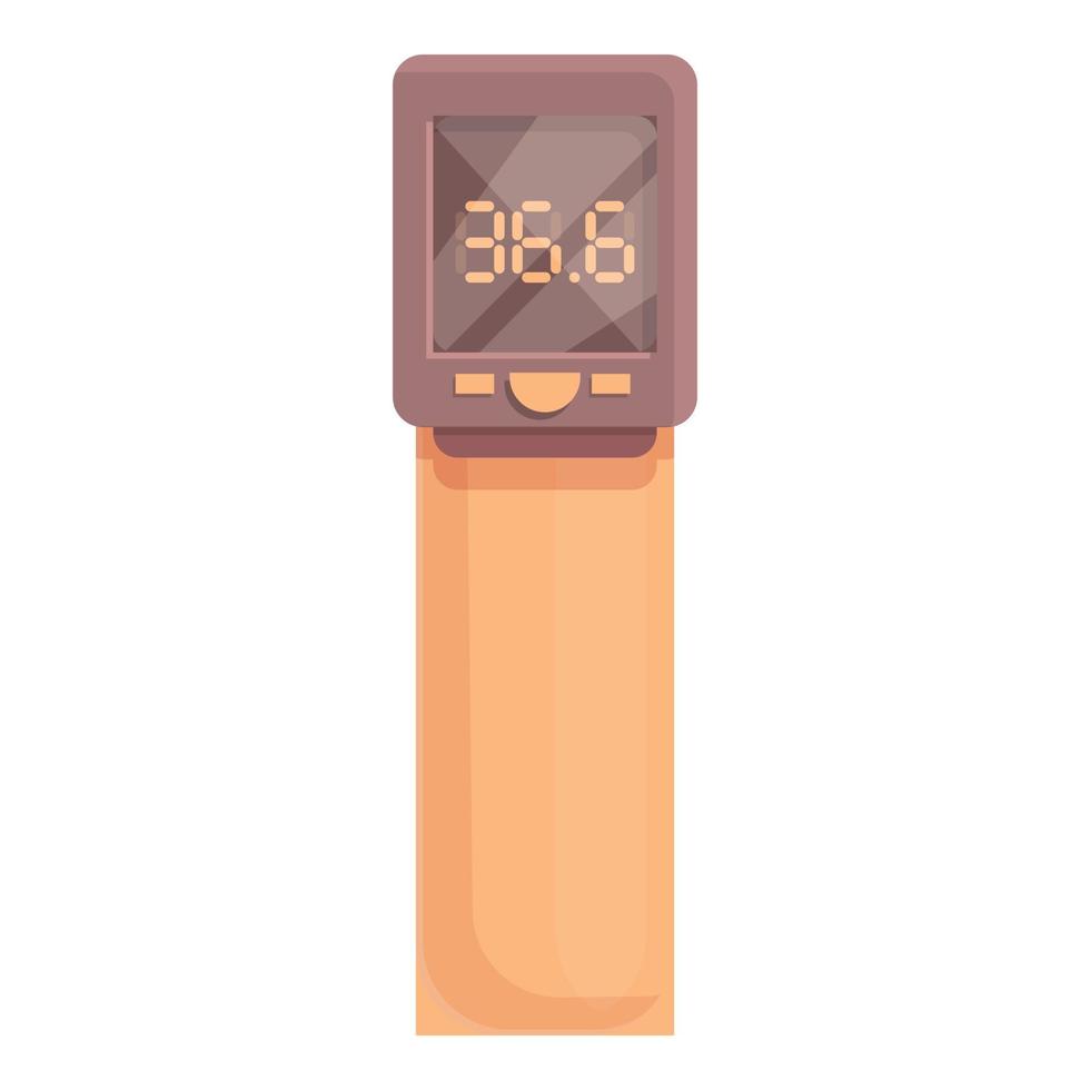 laser plastic thermometer icoon, tekenfilm stijl vector