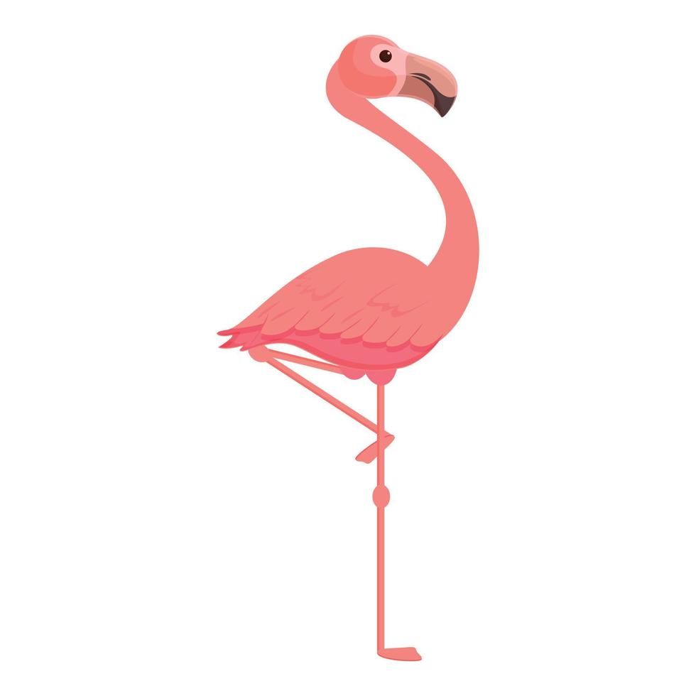 flamingo staan icoon tekenfilm vector. roze vogel vector