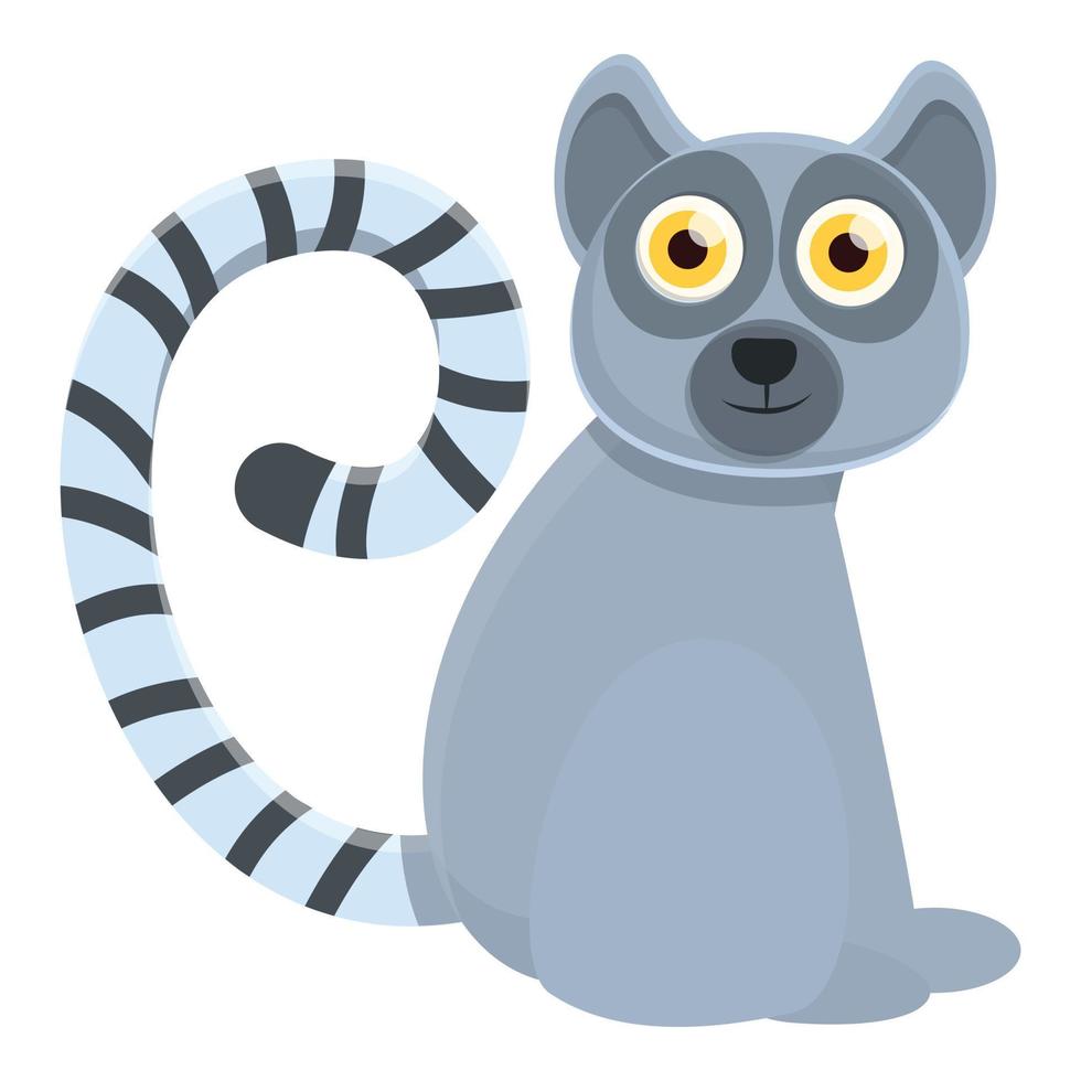 lemur icoon, tekenfilm stijl vector