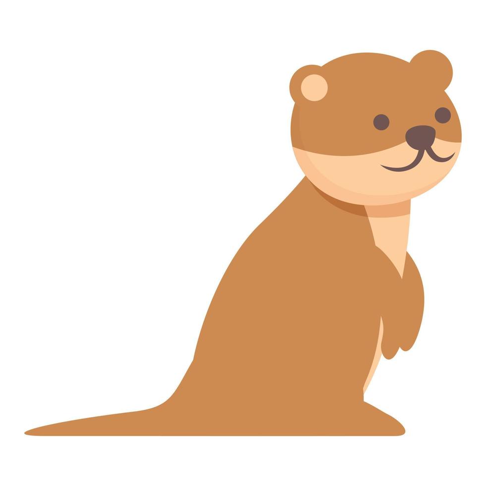 Otter wezel icoon tekenfilm vector. schattig dier vector
