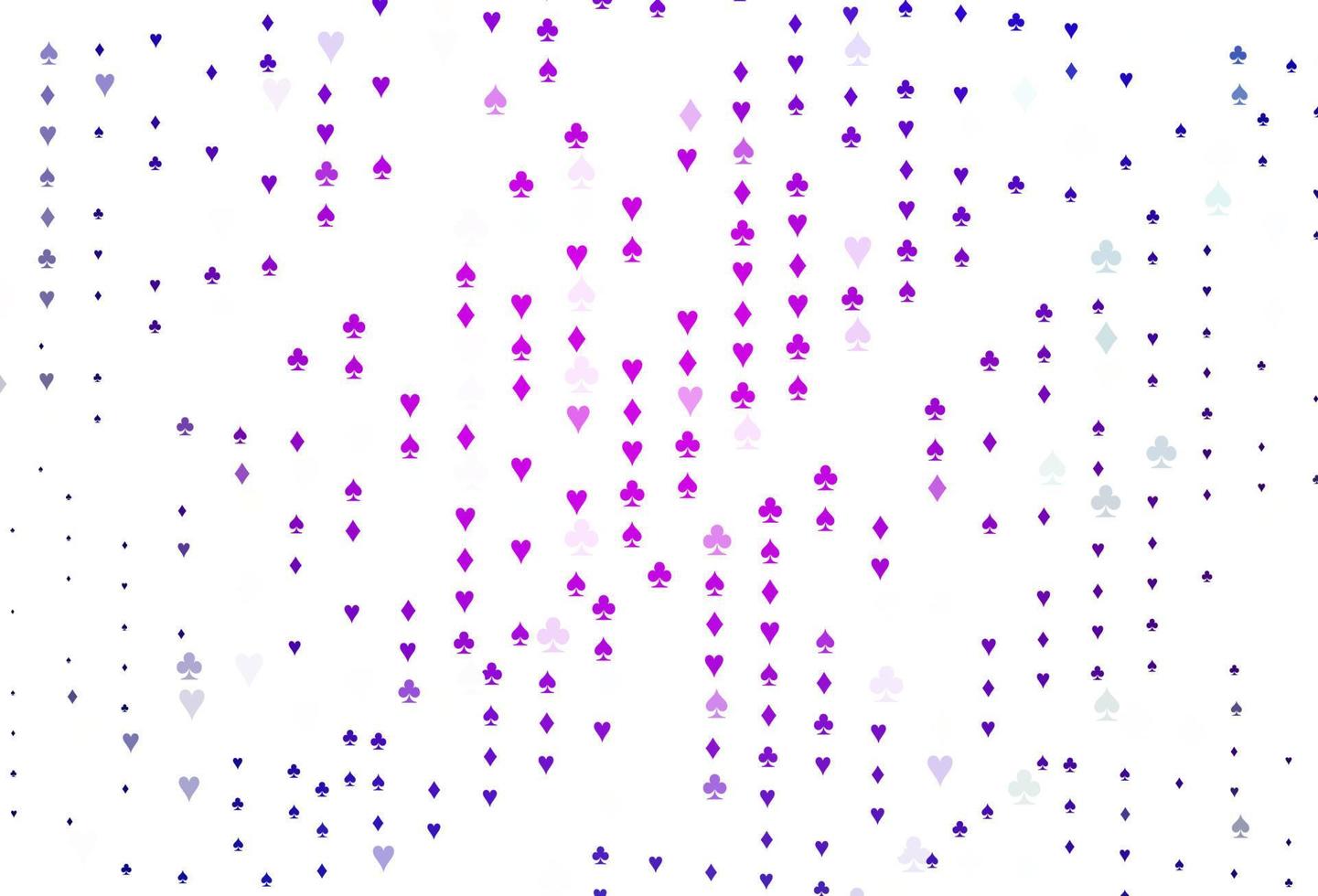 lichtroze, blauwe vectorachtergrond met kaartentekens. vector