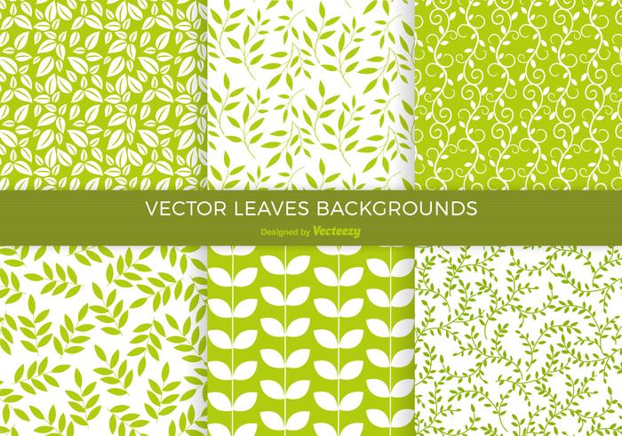 Groene bladeren achtergrond Vector Pack