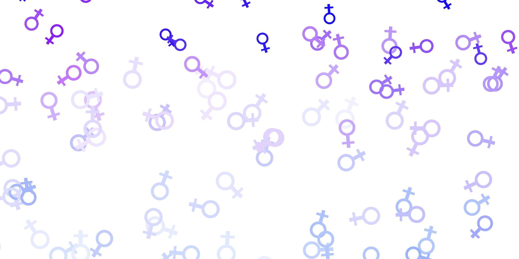 lichtpaarse vrouw symbolen achtergrond vector
