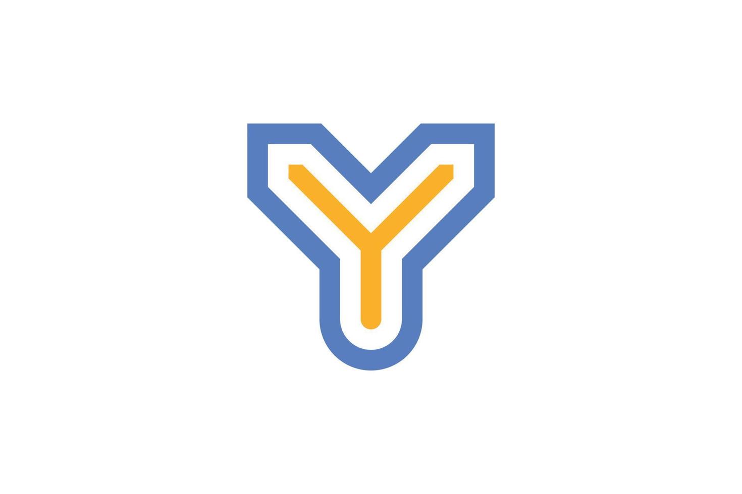 y brief kleurrijk logo vector