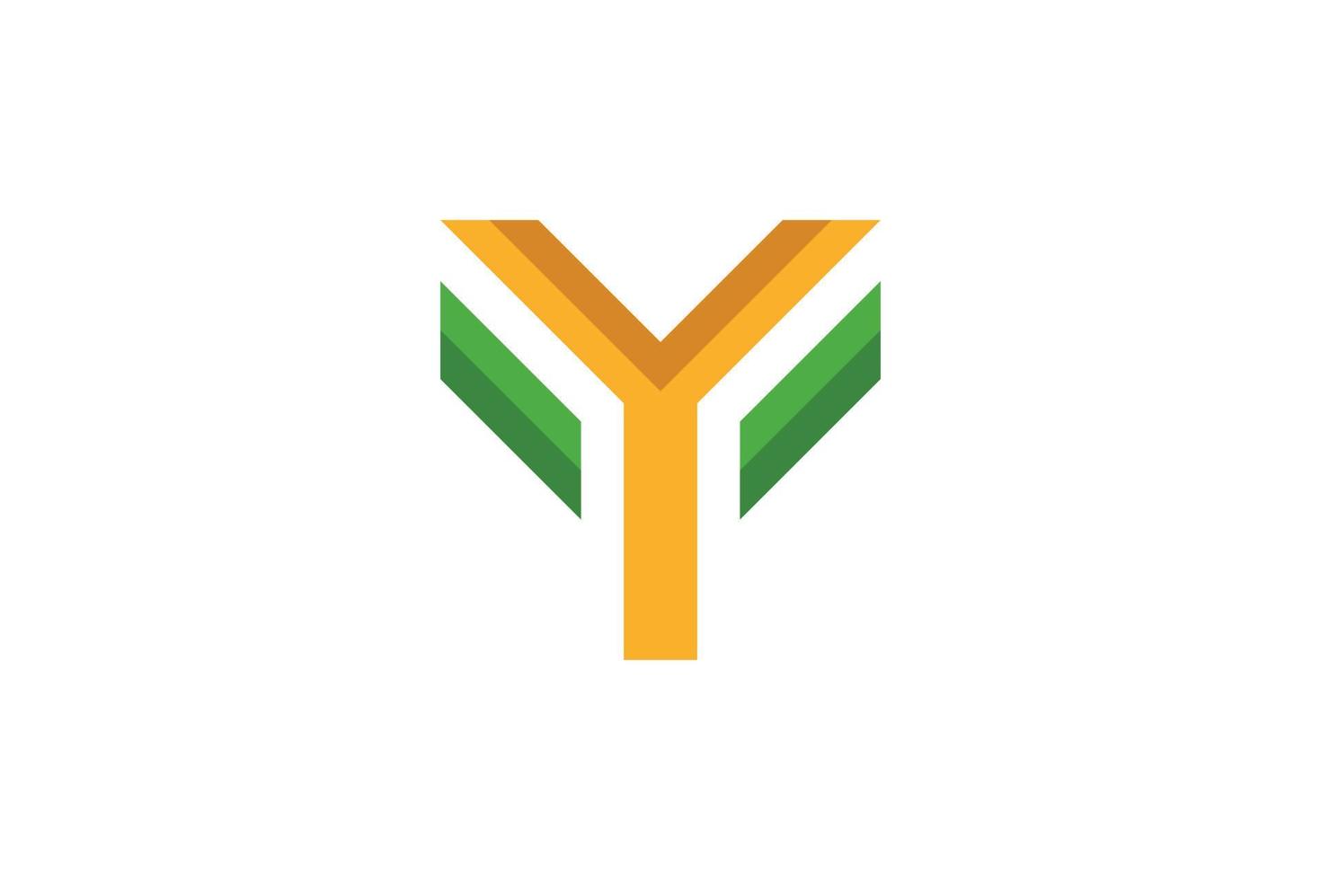 y brief kleurrijk logo vector