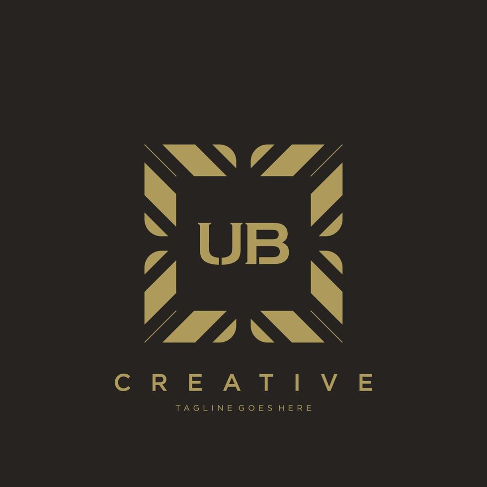 ub eerste brief luxe ornament monogram logo sjabloon vector