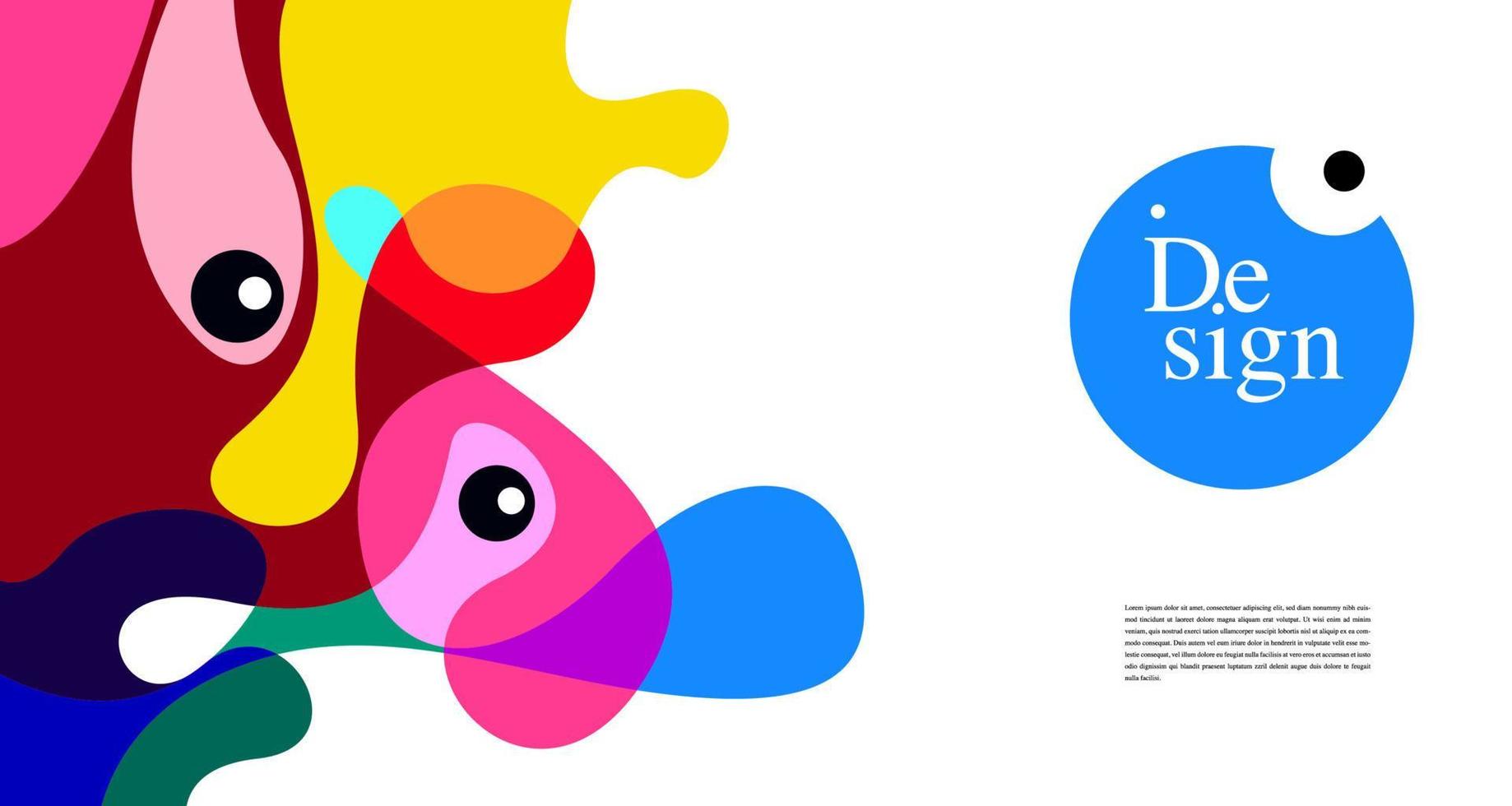 kleurrijk abstract banier sjabloon met dummy tekst voor web ontwerp, landen bladzijde, en afdrukken materiaal vector