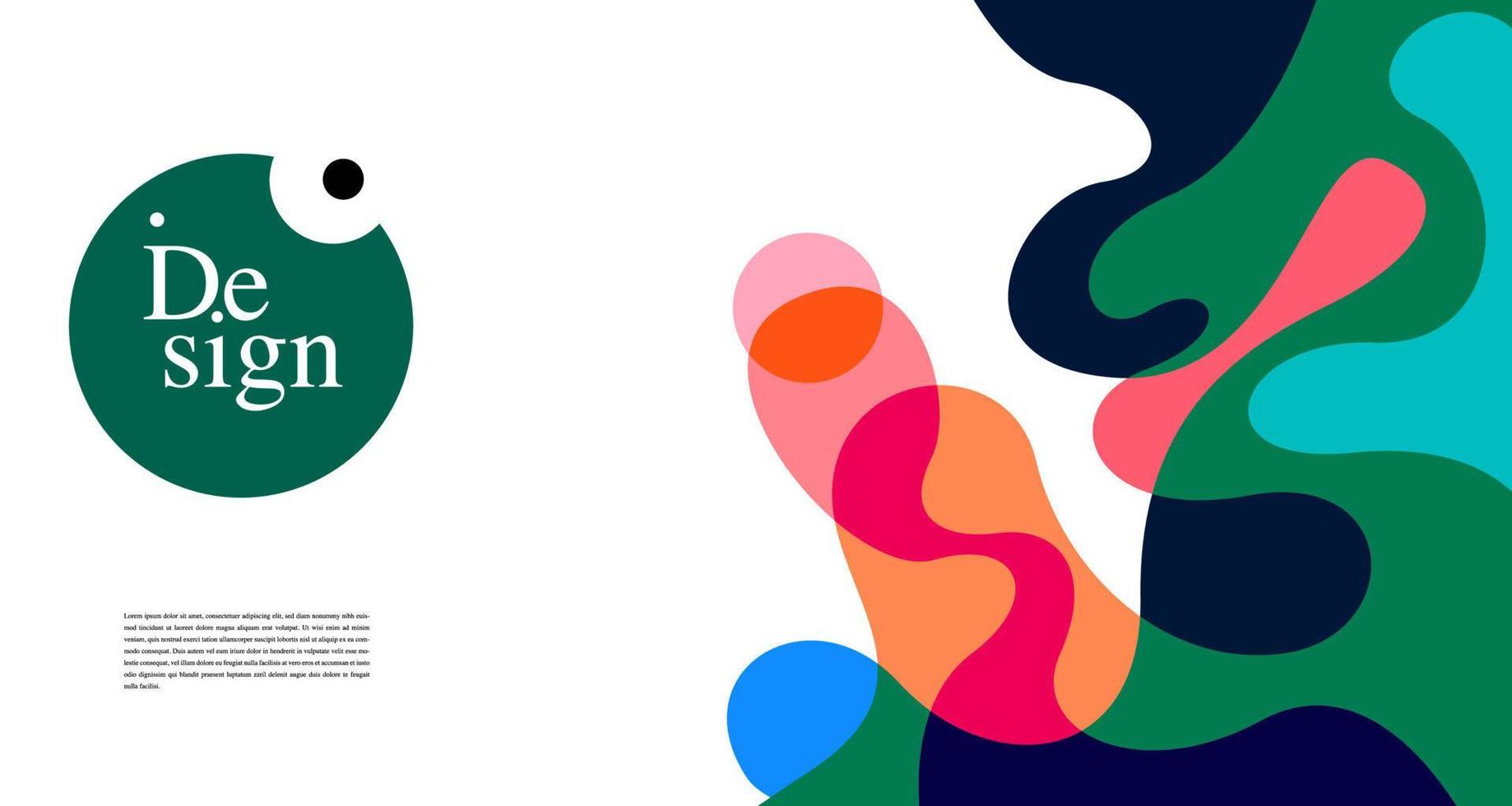 kleurrijk abstract banier sjabloon met dummy tekst voor web ontwerp, landen bladzijde, en afdrukken materiaal vector