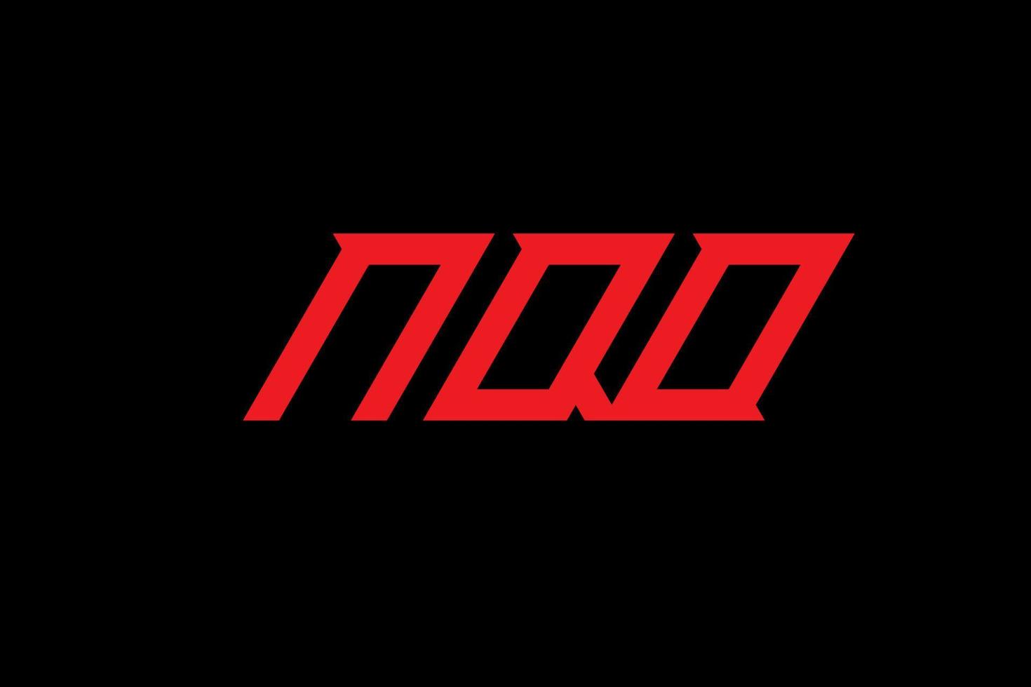 nqo brief en alfabet logo ontwerp vector
