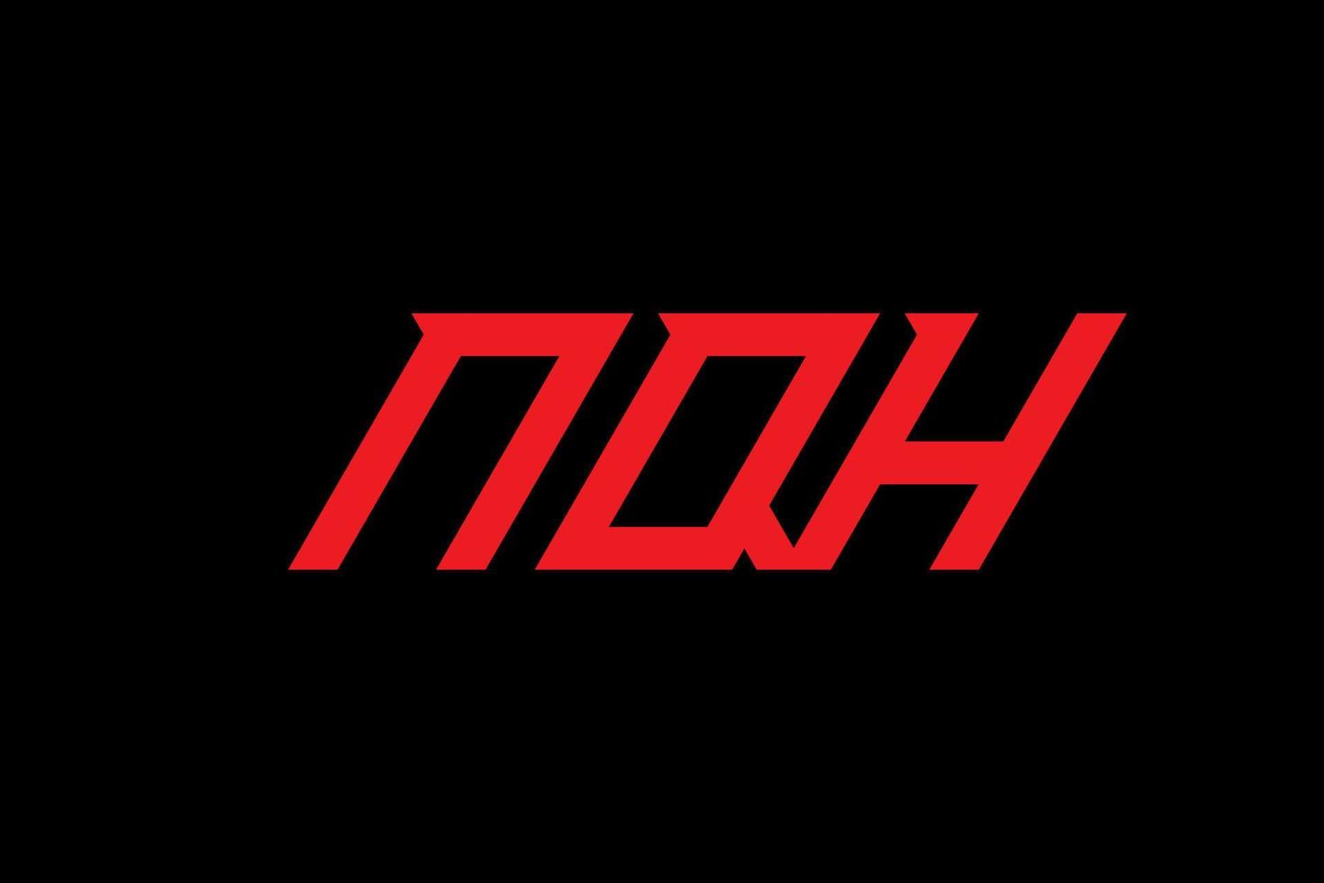 nqh brief en alfabet logo ontwerp vector