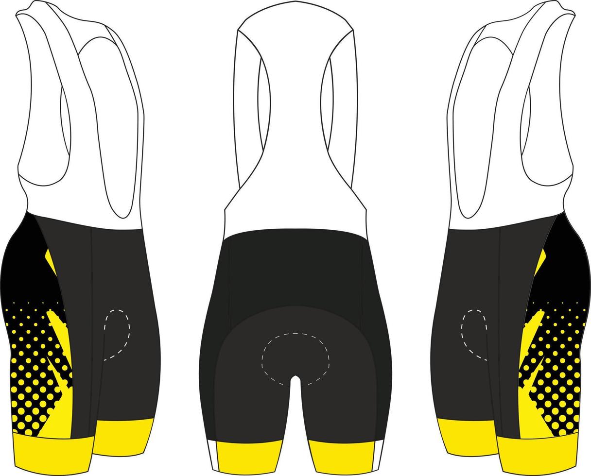 wielersport Jersey top overhemd slabbetje kort ontwerp sjabloon bespotten opstaan, wielersport uniform vol vector eps bestanden