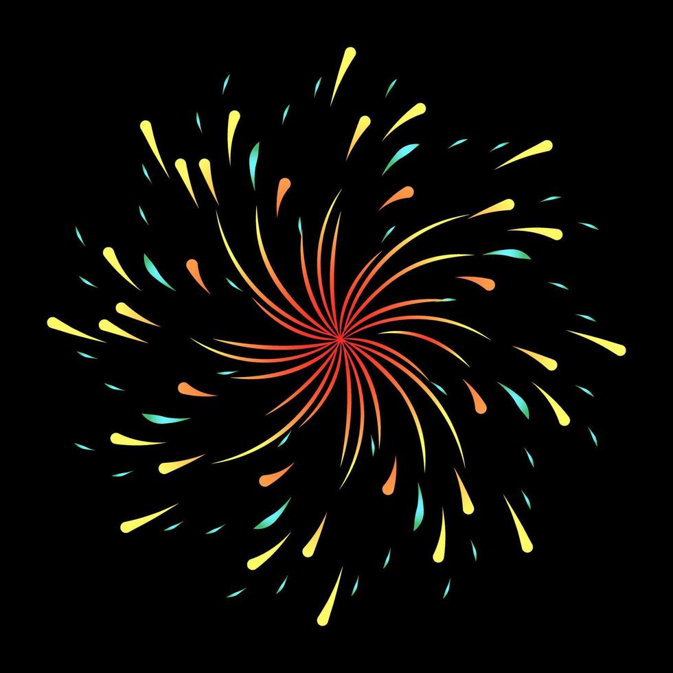 modern vlak illustratie van vuurwerk vector