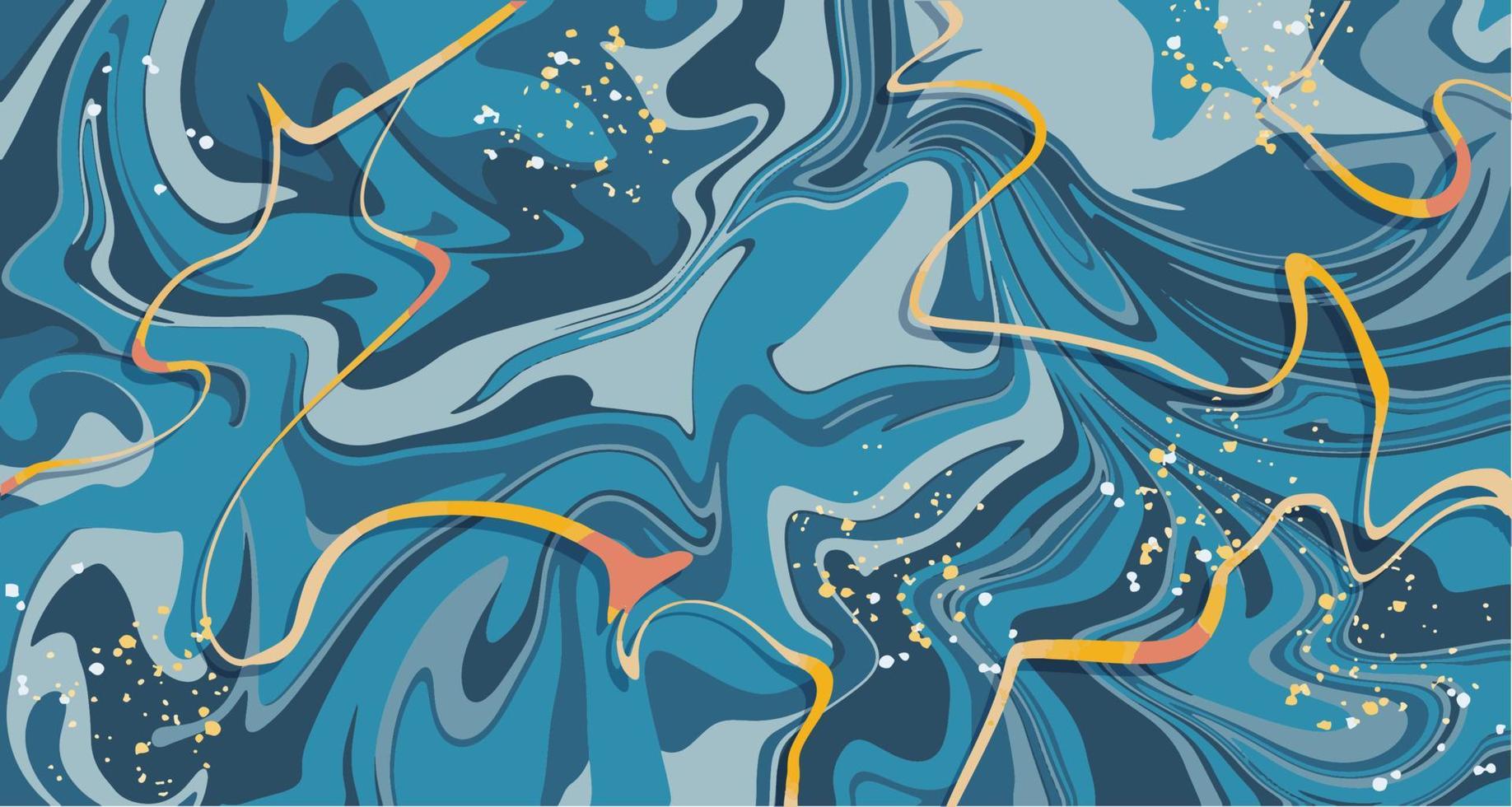 taling en blauw diep pastel inkscape met geel accent draad achtergrond vector