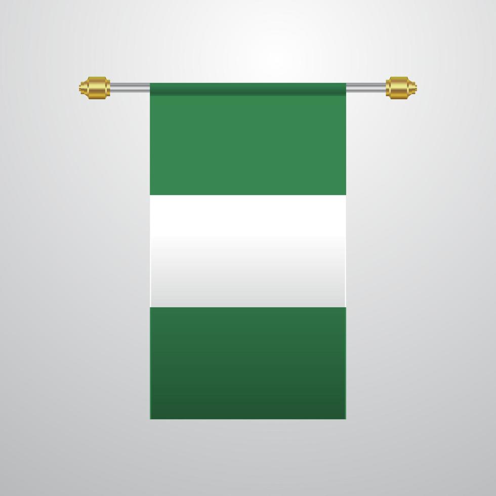 Nigeria hangende vlag vector