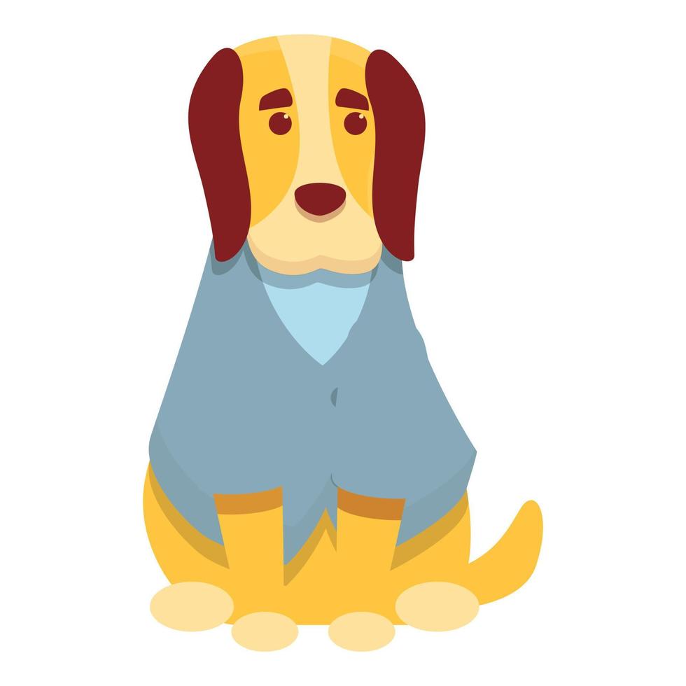 huisdier hond kleren icoon, tekenfilm stijl vector