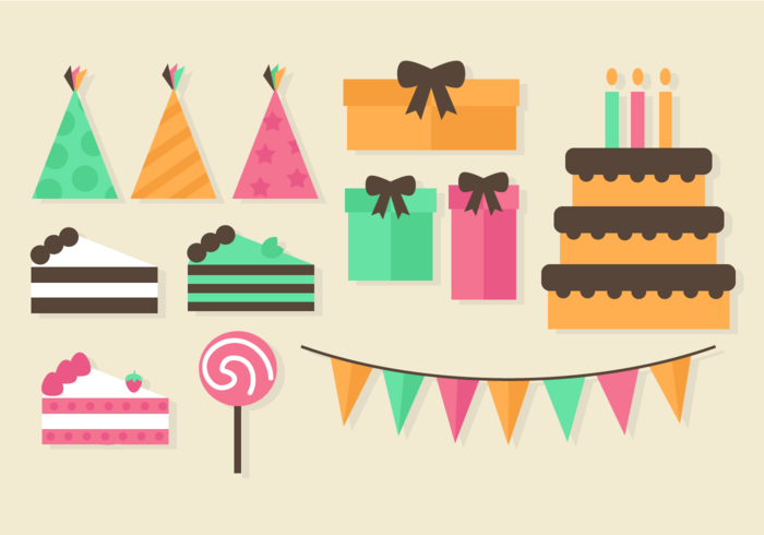 Gratis Birthday Party Elementen vector