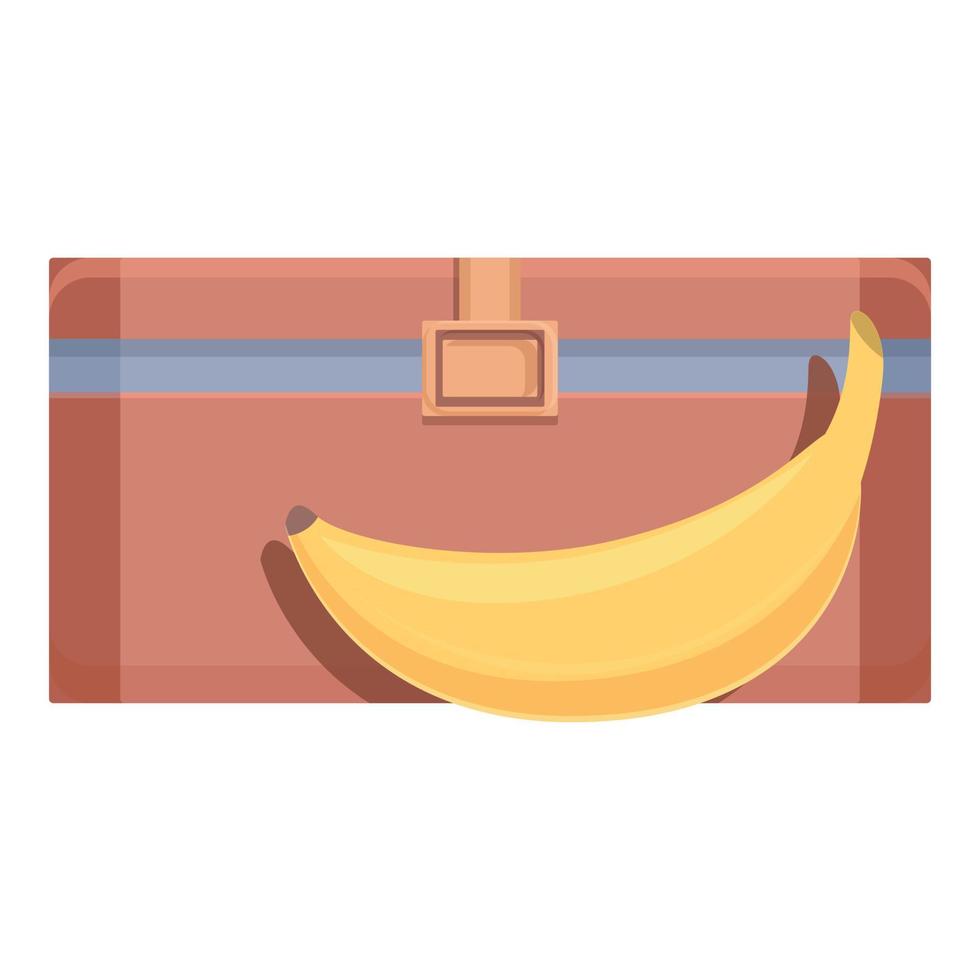 banaan lunch doos icoon tekenfilm vector. voedsel zak vector
