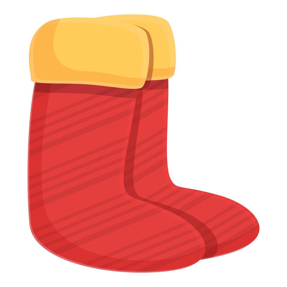 rood kous icoon tekenfilm vector. winter voet vector