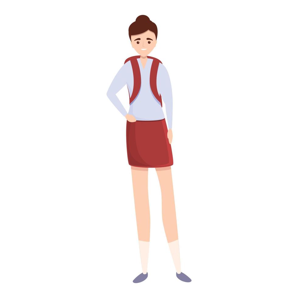 universeel school- uniform icoon, tekenfilm stijl vector