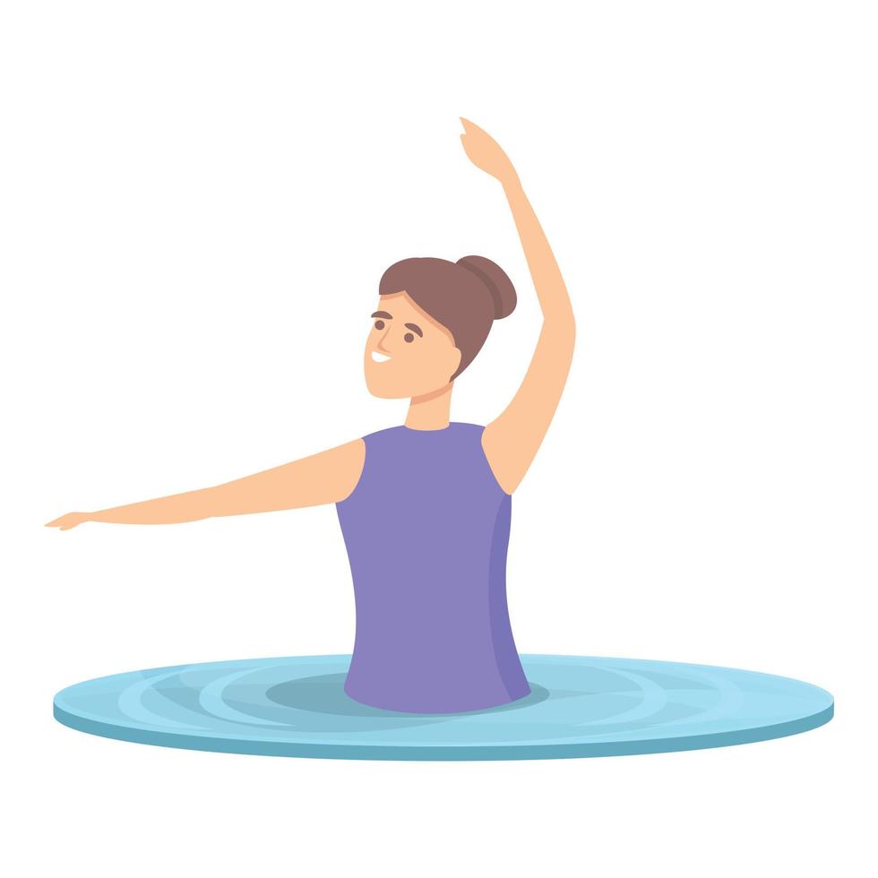 gesynchroniseerd zwemmen wedstrijd icoon tekenfilm vector. sport ballet vector