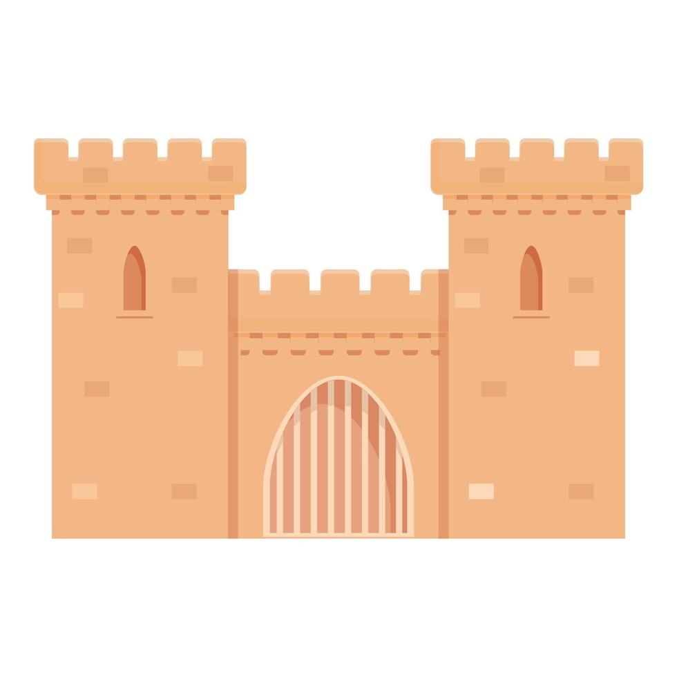 middeleeuws toren icoon tekenfilm vector. kasteel oud fort vector