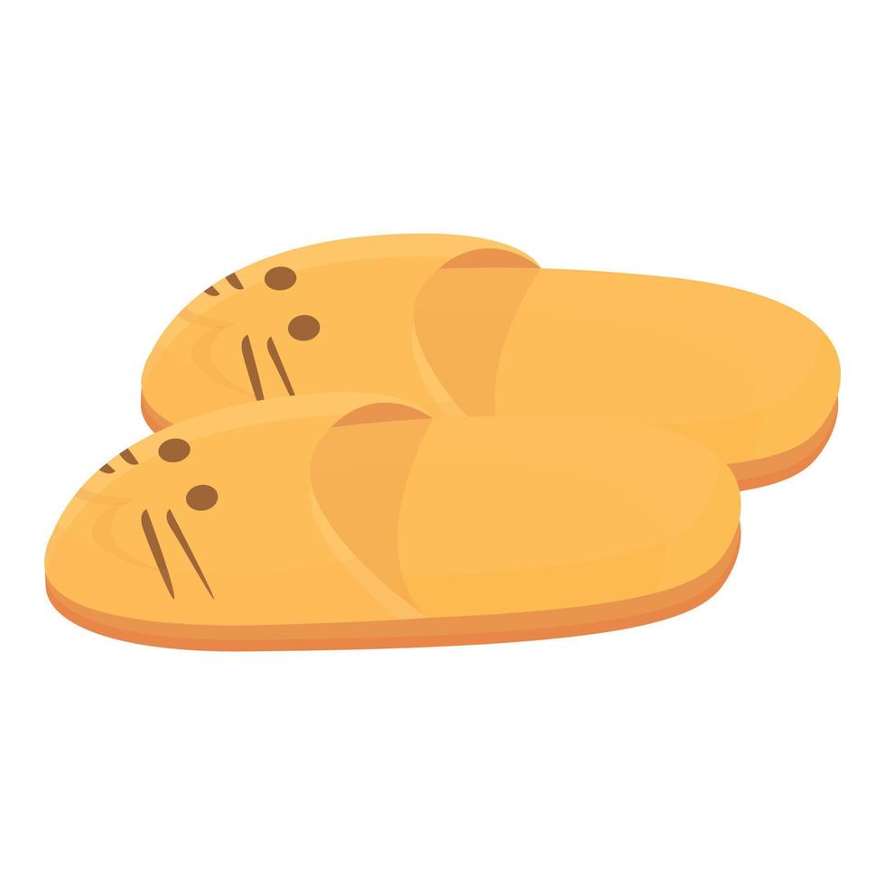 kat slippers icoon, tekenfilm stijl vector