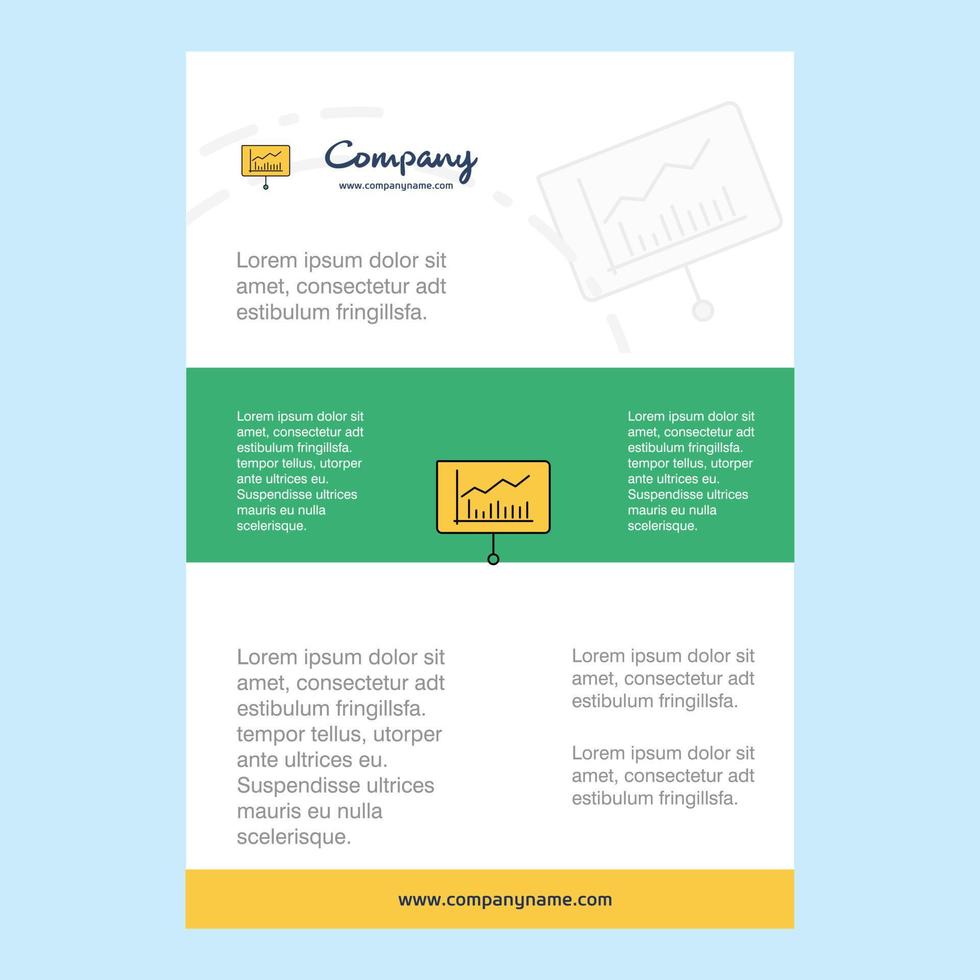 sjabloon lay-out voor presentatie comany profiel jaar- verslag doen van presentaties brochure brochure vector achtergrond