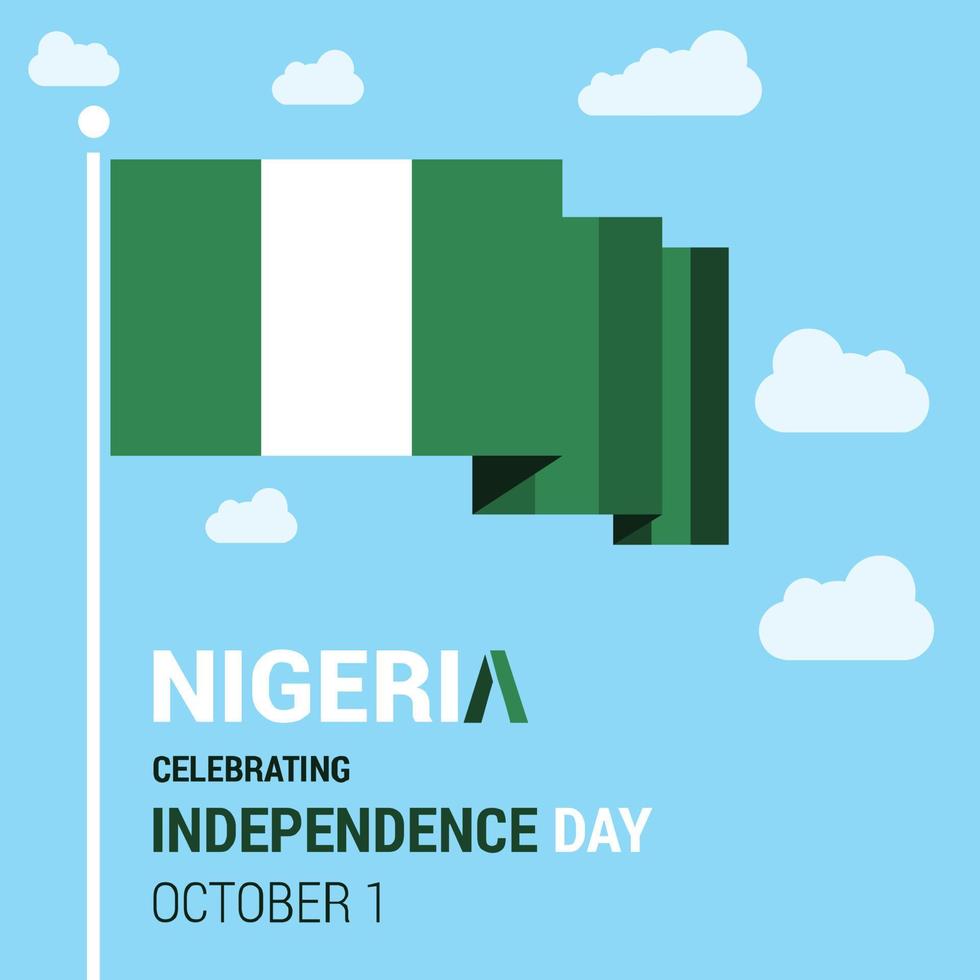 Nigeria onafhankelijkheid dag ontwerp vector