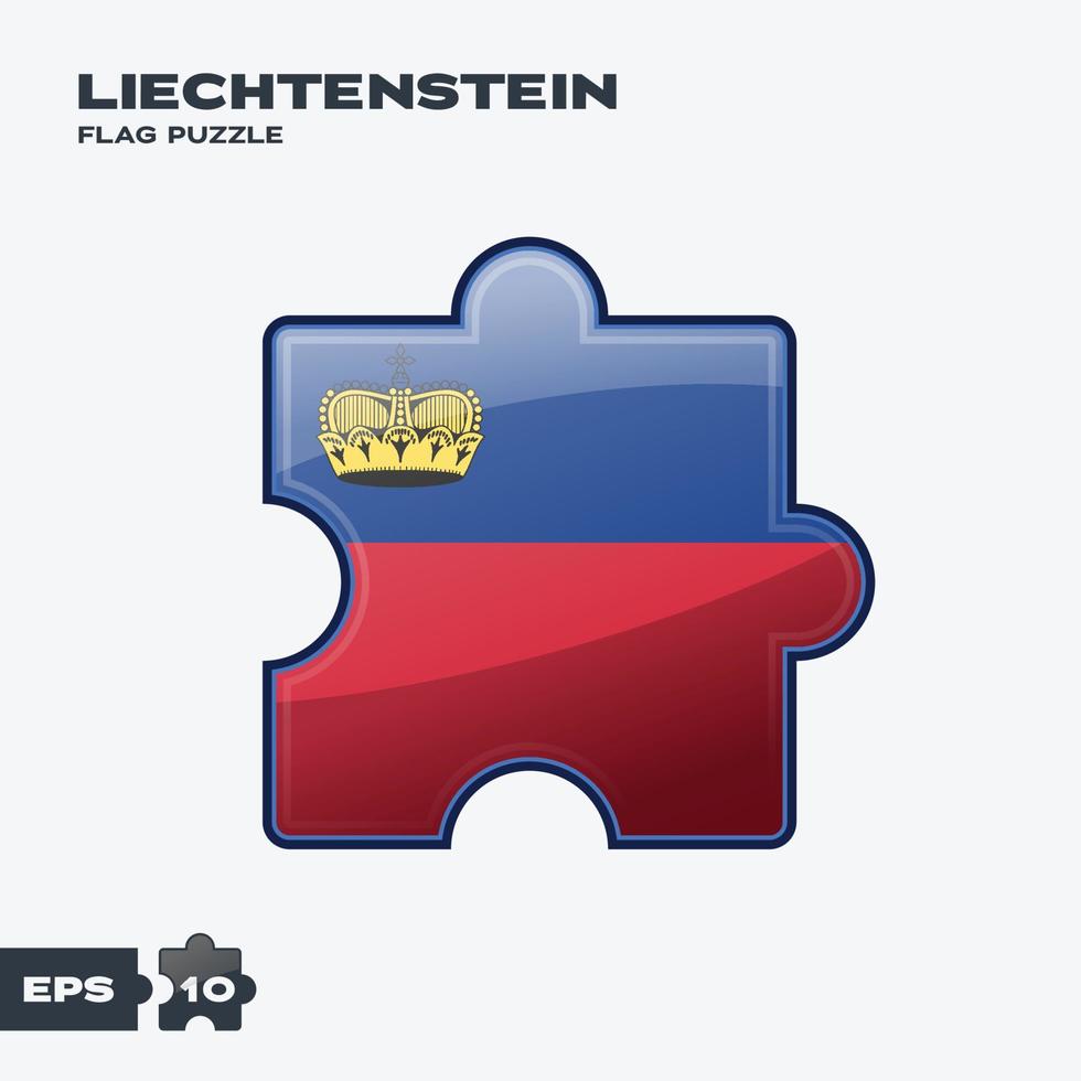 Liechtenstein vlag puzzel vector