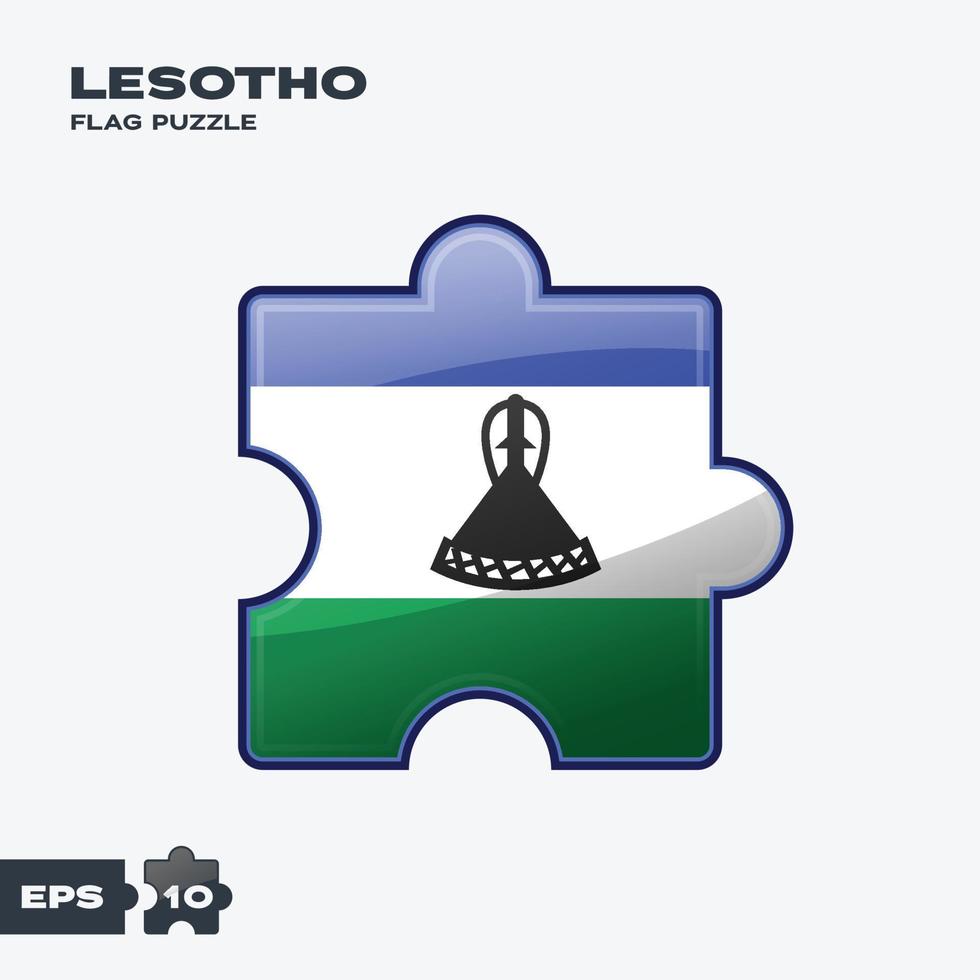 Lesotho vlag puzzel vector