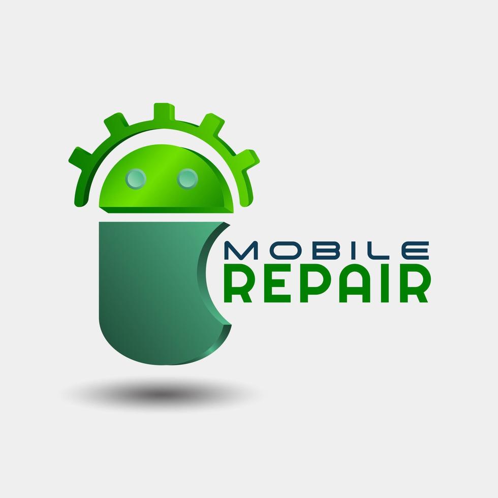 mobiel reparatie logo ontwerp vector