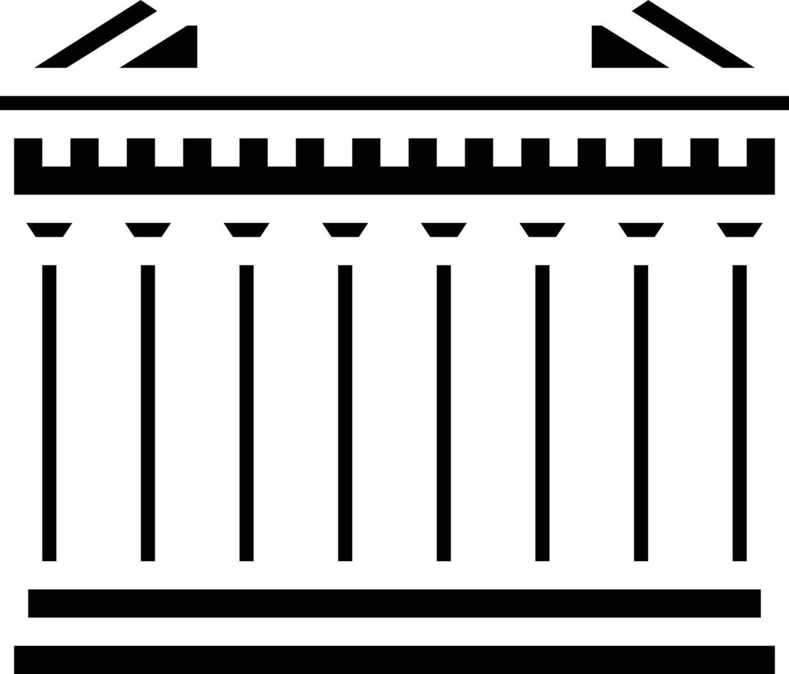 Athene Griekenland mijlpaal Parthenon gebouw - solide icoon vector