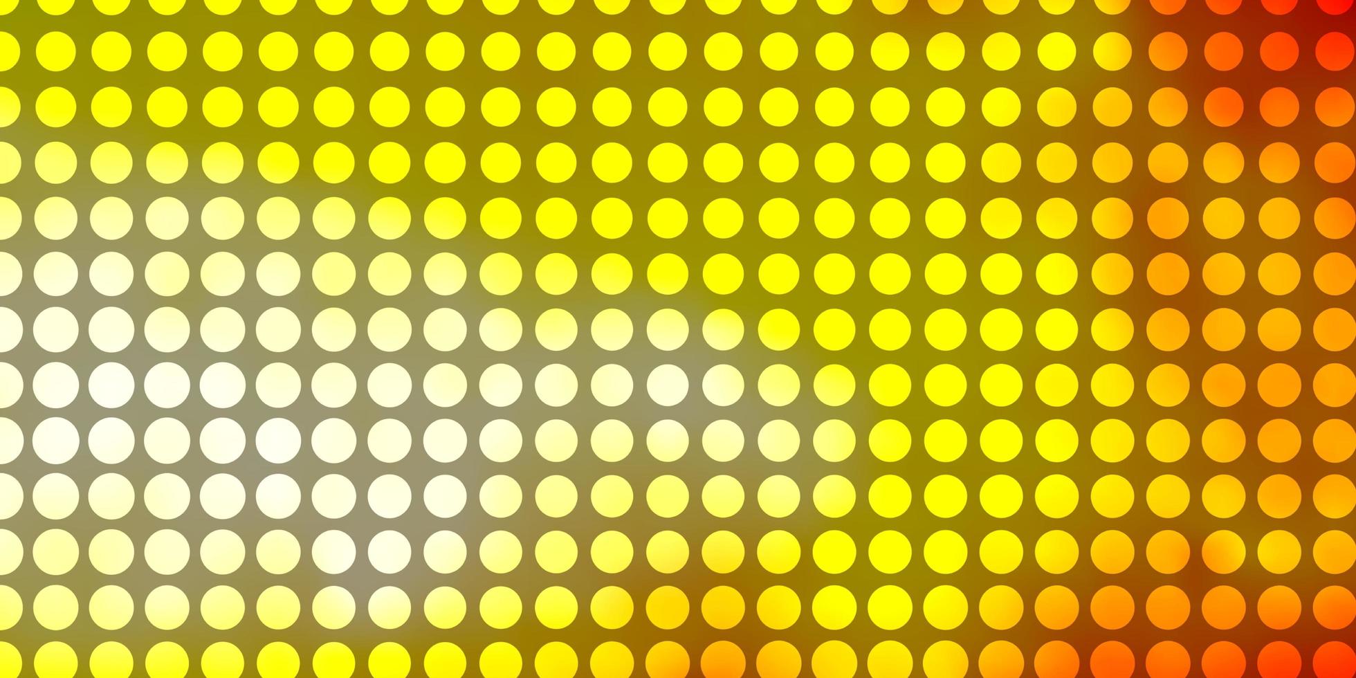 gele en rode achtergrond met cirkels. vector