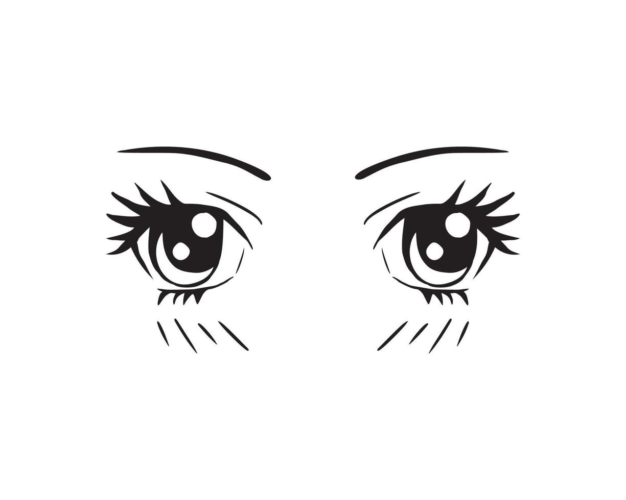 vector illustratie van ogen uitdrukking