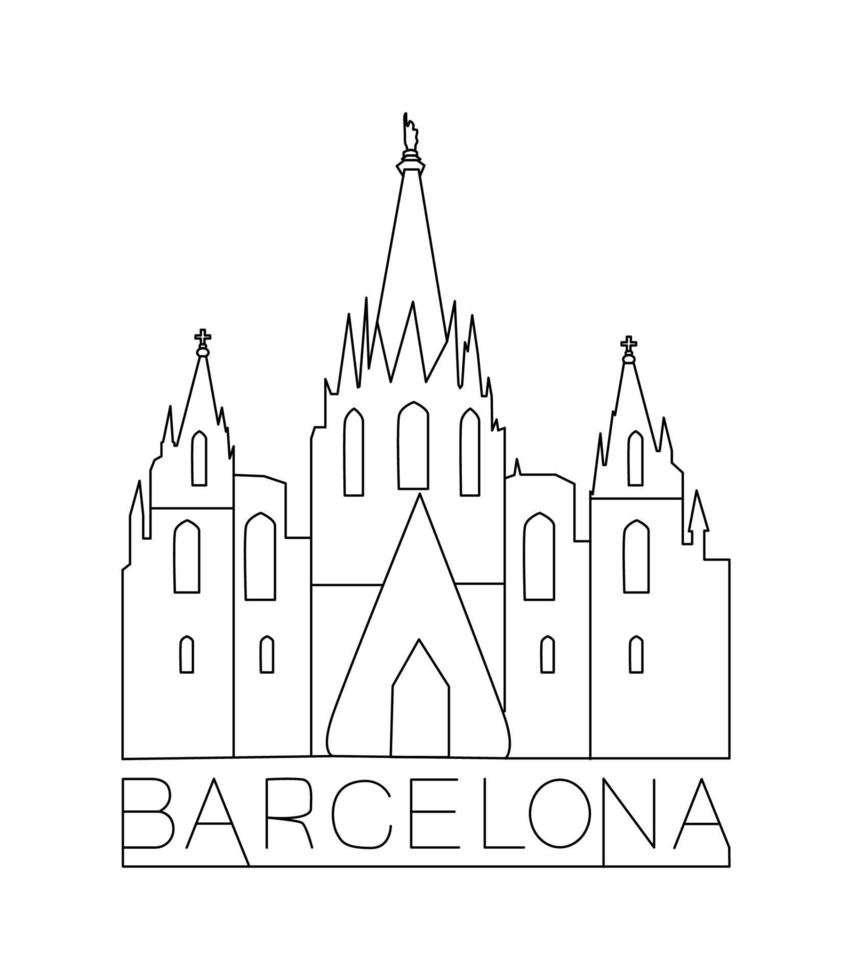 vector illustratie van Barcelona