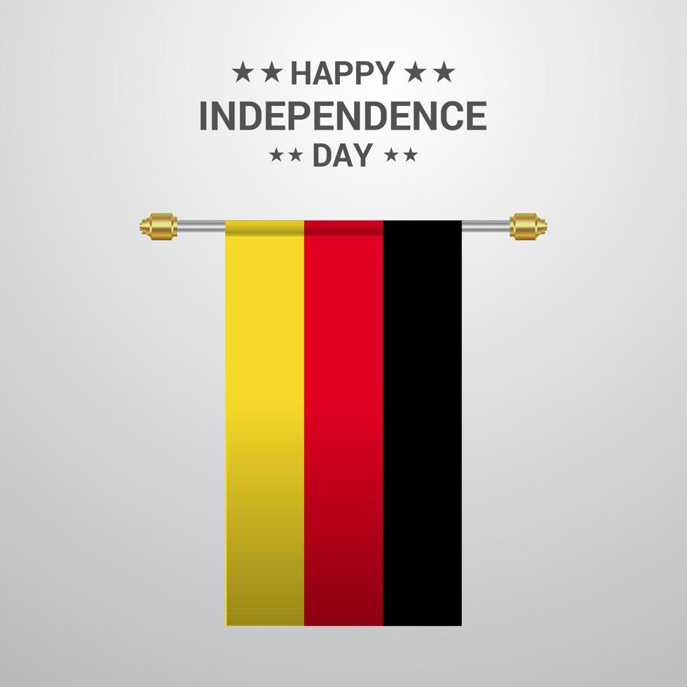 Duitsland onafhankelijkheid dag hangende vlag achtergrond vector