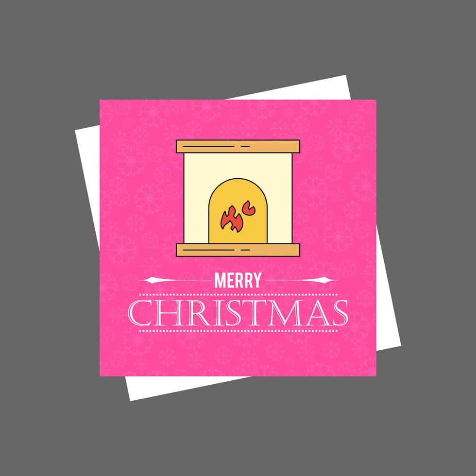 Kerstmis kaart ontwerp met elegant ontwerp en roze achtergrond vector