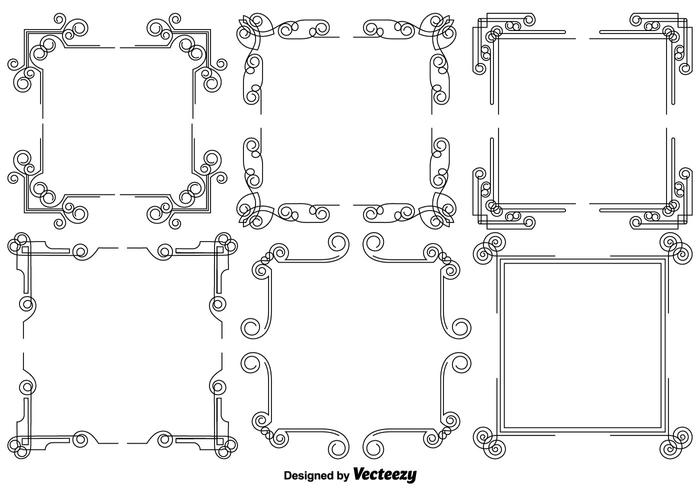 Vector Set Van Vintage Frames