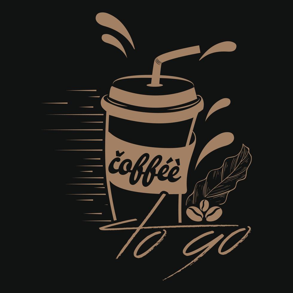 koffie t overhemd ontwerp. deze koffie t overhemd zou worden de het beste transactie voor iedereen. vector