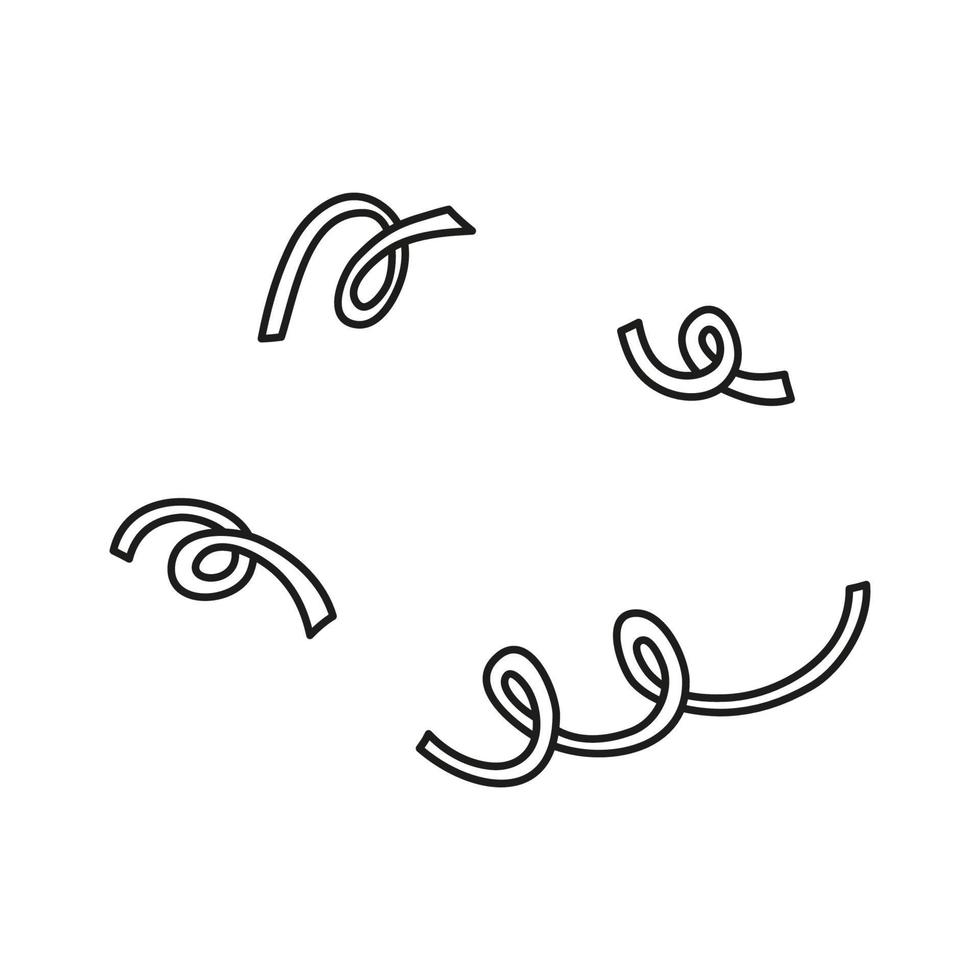 tekening gekruld linten of wimpels. vector