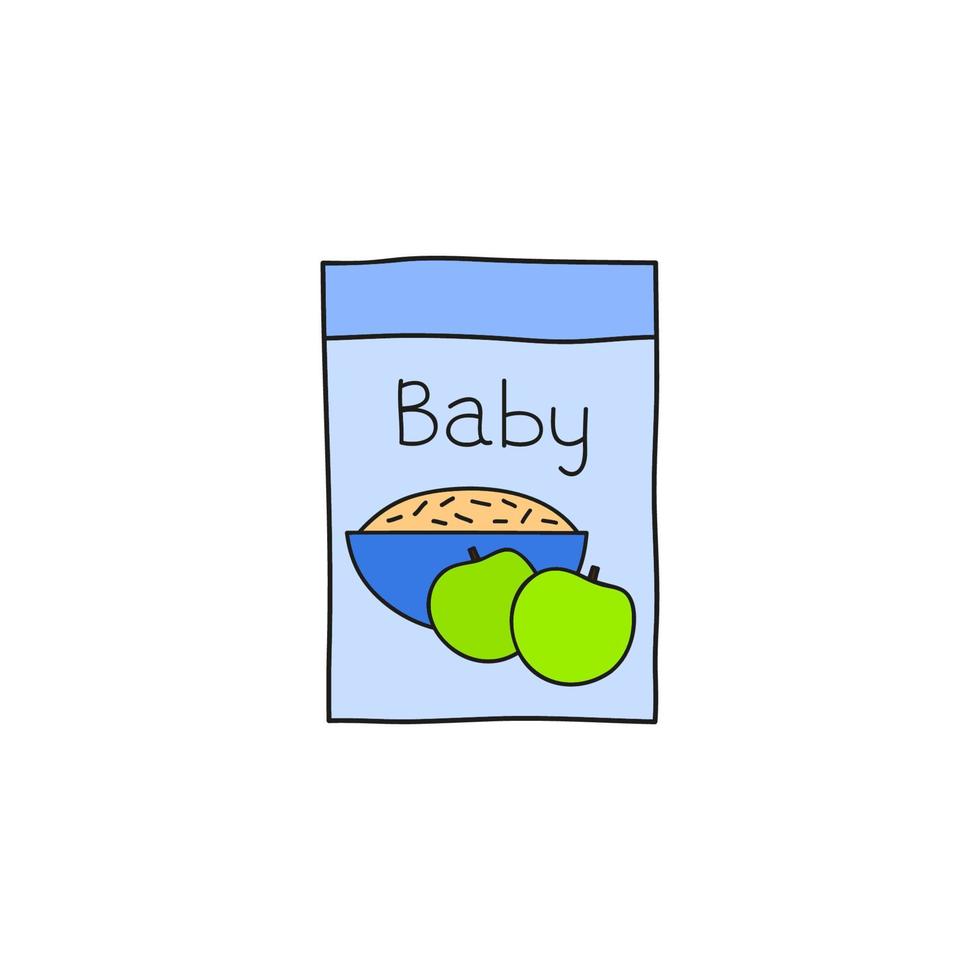 tekening gekleurde baby pap. vector