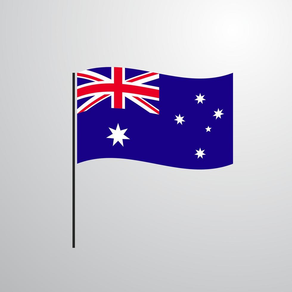 wapperende vlag van australië vector