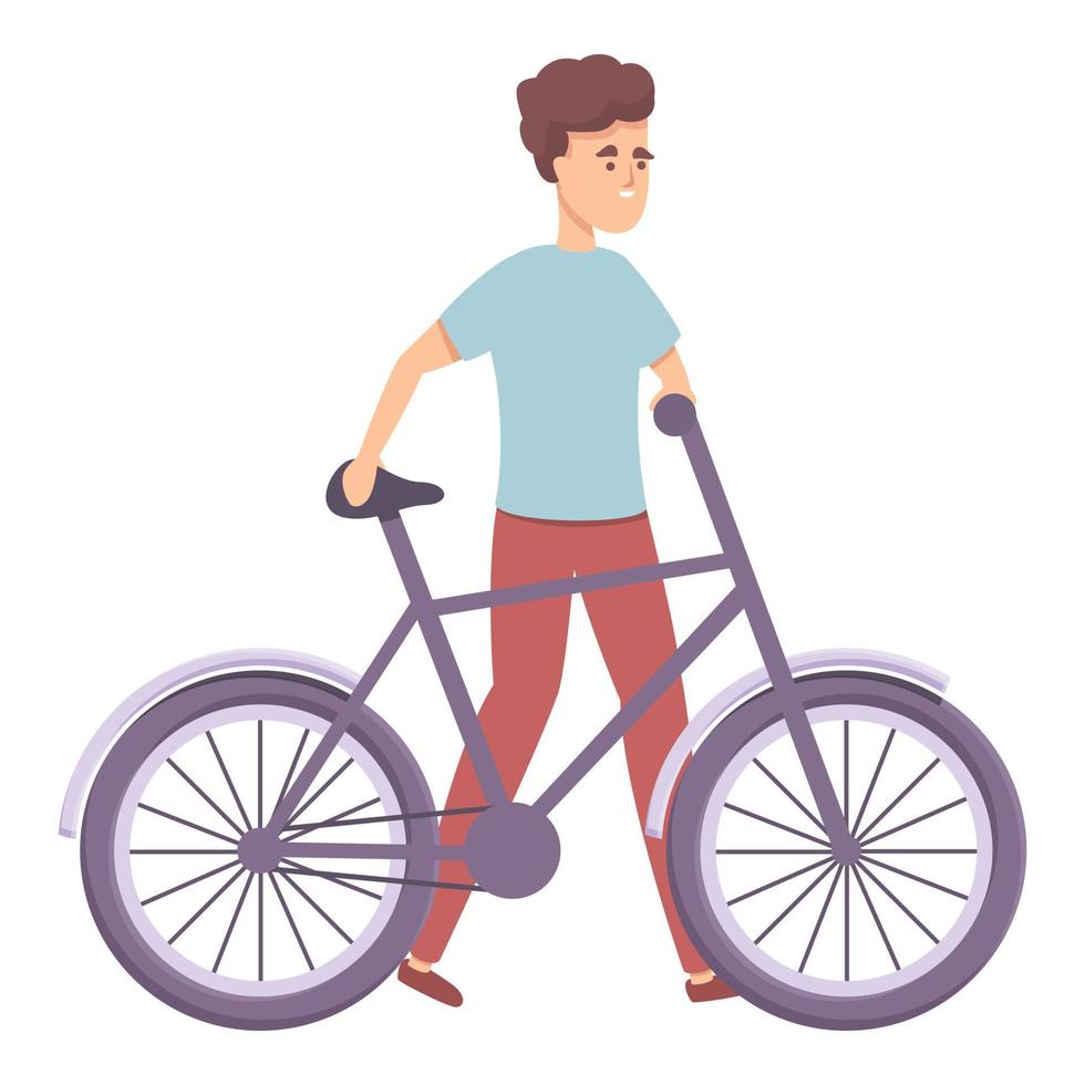 vent met fiets icoon tekenfilm vector. fiets rijder vector