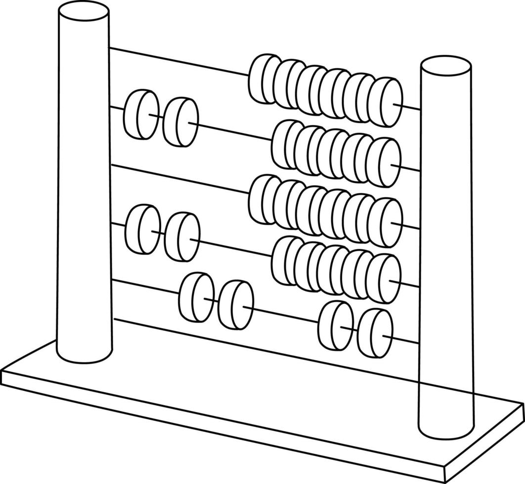 telraam geïsoleerd kleur bladzijde voor kinderen vector