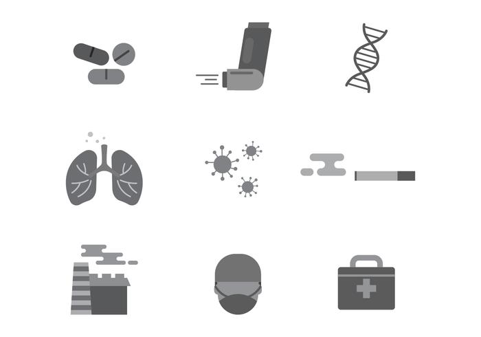 Gratis Astma Medical Vector Icons